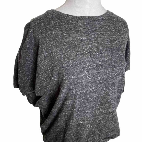 Kate Spade Saturday Boxy Cropped Grey Gray T shirt Tee Size Medium Women's - Picture 2 of 8